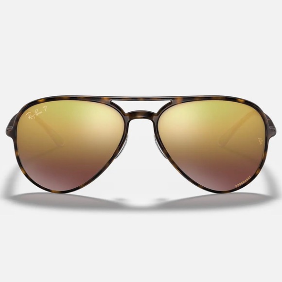 Ray Ban Chromatic polarized sunglasses, color is light Havana. Brand new! - Picture 4 of 8